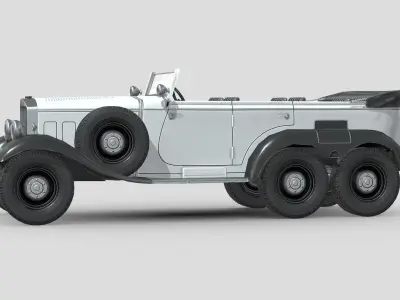 MercedesBenz W31 Type G4 1939 Low-poly 3D model
