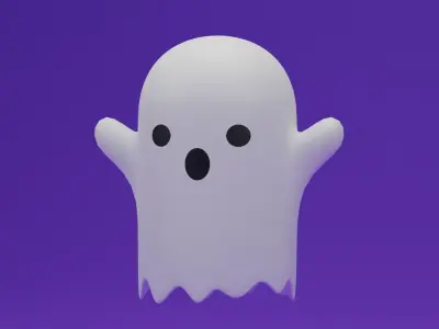 Cartoon Cute Ghost 3D model