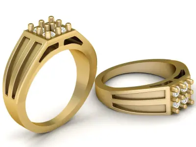 LUXURY RING FOR MEN 3D PRINTABLE MODEL 3D print model