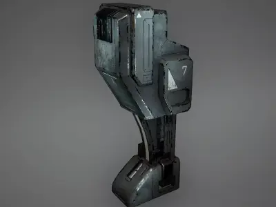 Cyberpunk Generator Low Poly  Game Ready Low-poly 3D model