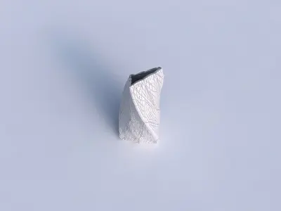 Vase twist tipped triangle with fine mosaic plates 3D print model