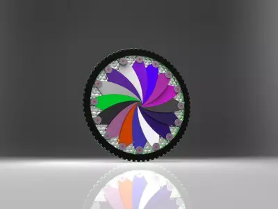 diaphragm colorful circle 3D model