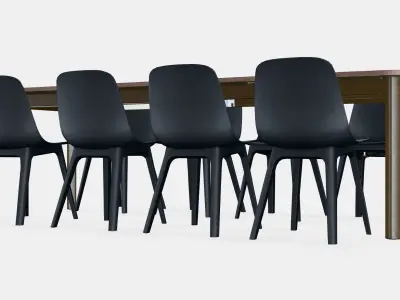 STRANDTORP - ODGER Table and 8 chairs 3D model