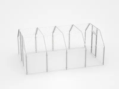 Industrial Safety Cage With Lock 3D model