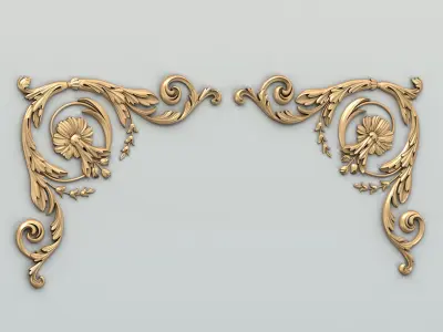 Corner decor 019 3D model