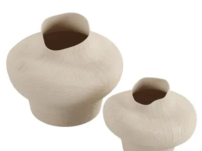 Uneven ceramic vase 3D model