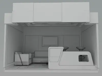 Booth Exhibition Stand a492b 3D model