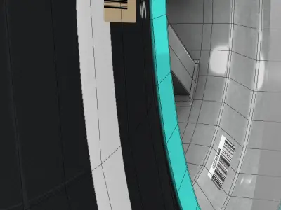 W06 Medium Rear tyre Low-poly 3D model