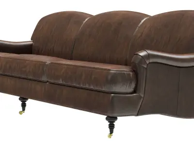 Restoration Hardware Barclay Leather Sofa 3D model