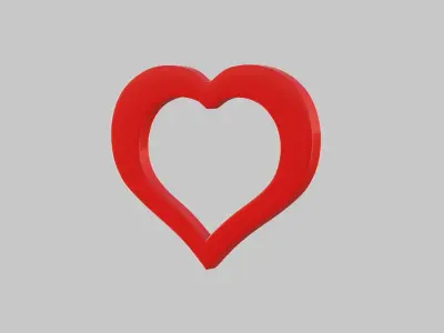 Heart icon v 10 3D model
