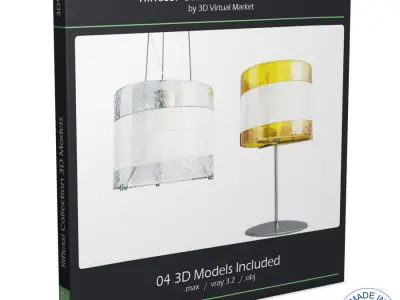 Riflessi Lamps Collection Av Mazzega 3D model