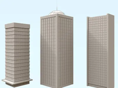 Skyscrapers - 9 MODELS Free 3D model