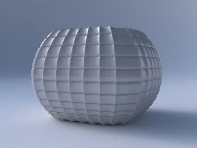 Bowl semi-quadratic with strange tiles 3D print model