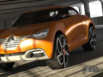 Renault Capture Concept and Garage 3D model