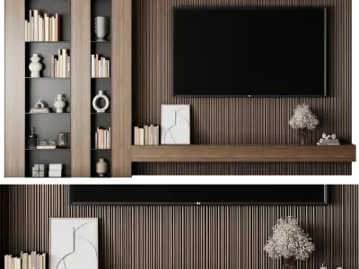 Tv Wall Set 18 3D model