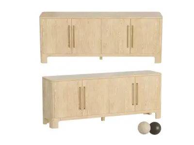 Leonora Media Console Westelm 3D model