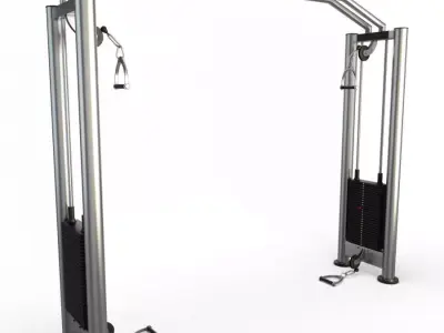 Gym Cable Crossover 3D model
