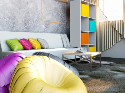 Interior Room Decoration Free 3D model