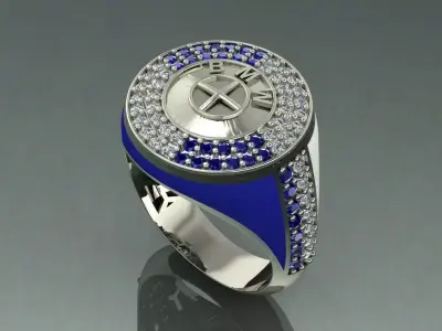 The Bavarian Apex Signet Ring jewelry 3D model - for him 3D print model