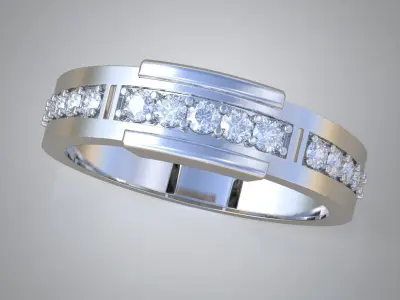 Diamond ring 0471 3D printable model Free 3D print model
