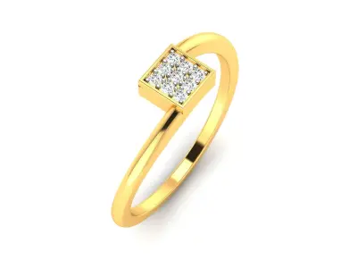 Solitaire Engagement Women Ring 3D print model purchase