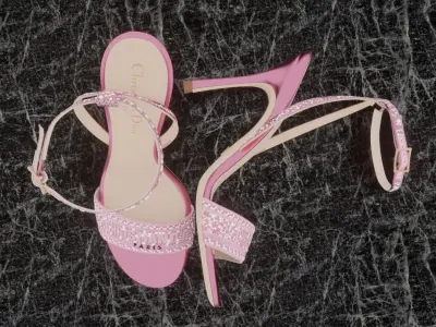 CHRISTIAN DIOR 3D DWAY HEELED SANDAL Low-poly 3D model