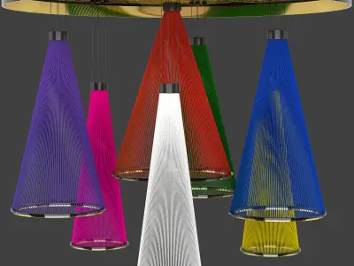 Colored Threads Decor 3D model