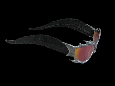 Gentle Monster x Tekken 8 Sunglasses Low-poly 3D model