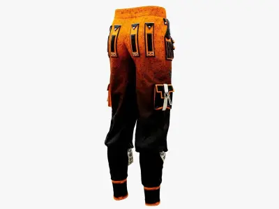 HipHop Pants Low-poly 3D model