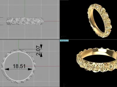 ring rose 3D print model