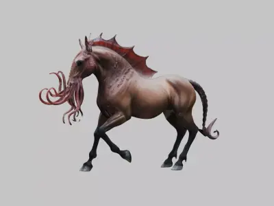 Fantasy Octopuss Horse  Low-poly 3D model