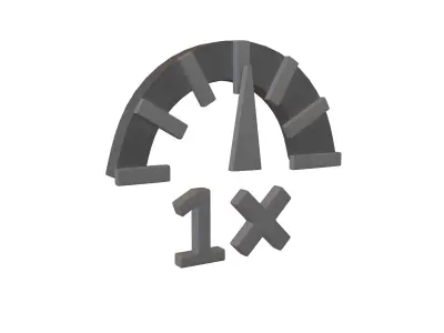 Speed 1 Symbol v1 002 Low-poly 3D model