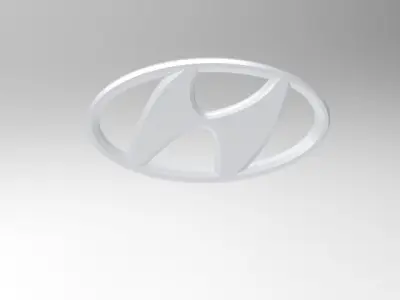 hyundai logo 3D print model