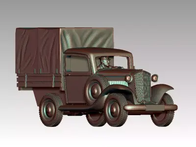 truck and driver 3D print model
