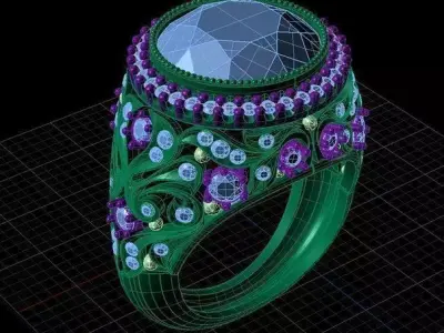 Gold ring 11 Free 3D print model