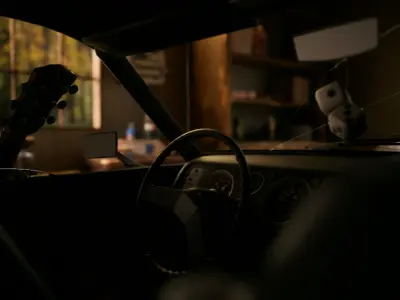 Abandoned car garage  UE5 Low-poly 3D model