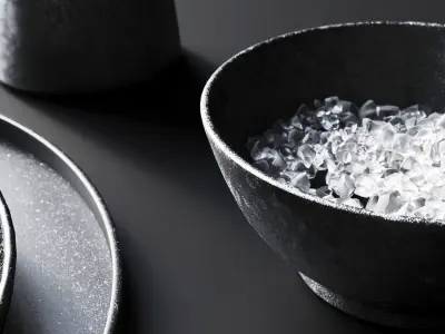 Black Tableware 3D model