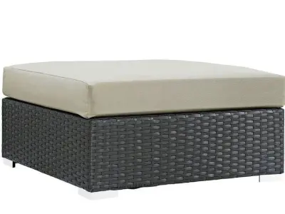 Tripp Outdoor Ottoman with Sunbrella Cushions 3D model