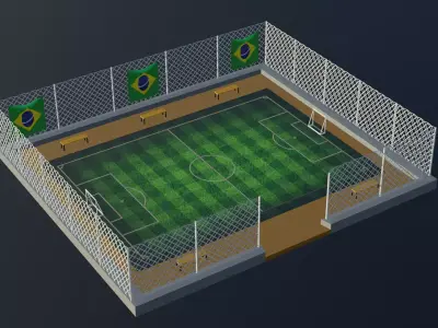 Soccer Stadium - Brazil Low-poly 3D model