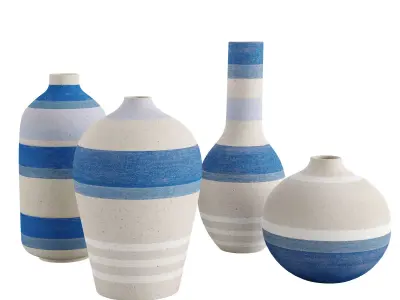 Set vases home decoration 3D model