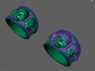 Skull Ring 3D print model