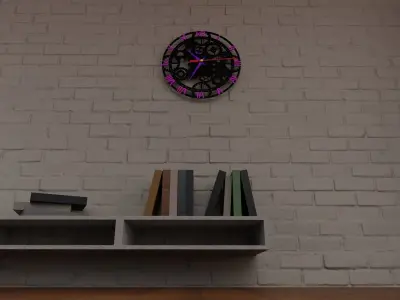 gear wall clock  3D print model