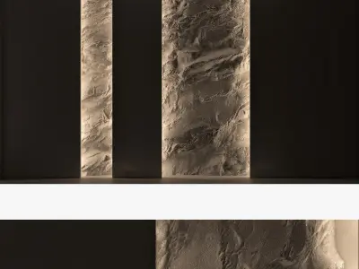 Decorative wall panel set 60 3D model