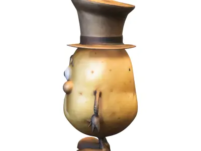 Potato Character for Games and Assets Low-poly 3D model