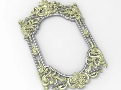 Classic wall frame Low-poly 3D model
