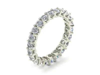 U Shaped Eternity Ring 3mm stone size swiss 14 and EU54 3D print model