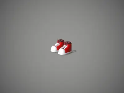 Shoes Cartoon Low-poly 3D model