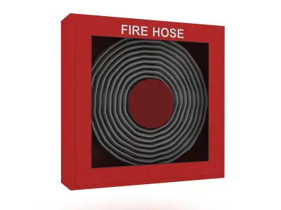 fire hose model 3D model Low-poly 3D model