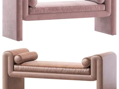 Mitchell Accent Bench By Burke Decor 3D model