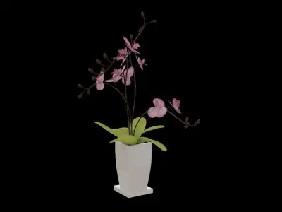 Vase with flowers 3D model